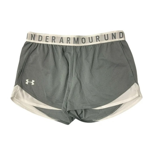 Under Armour Pants - NWT Womens Under Armour Play Up Shorts 3.0 Light Charcoal/Black Size XL